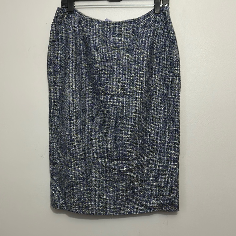 💚10 Don Caster Silk Blend Purple Tweed Women's Skirt size 12